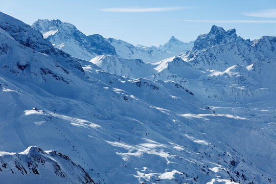 Austria, Vorarlberg, View of snowy lechtal Alps