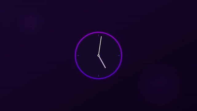 time clock spin animation vibrant violet and purple