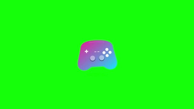 tilting game controller icon pink green screen