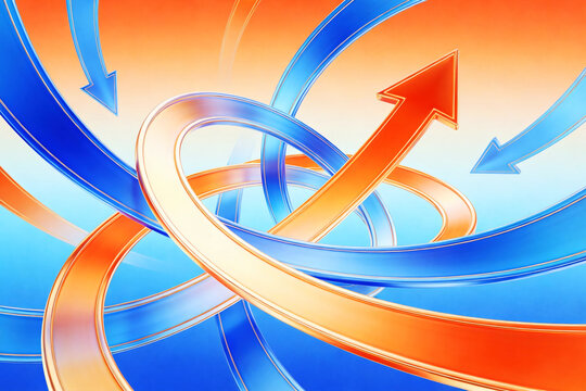 Upward Arrows Chinese Style Background