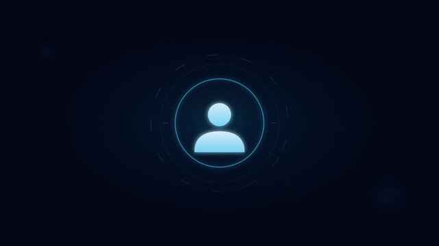 user profile account person avatar member icon animation