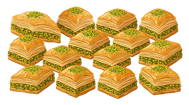 Turkish baklava illustration concept vector illustration for creative projects and modern business isolated background element