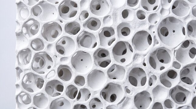 High-density aerated ceramic foam texture with an open cellular porous matrix for thermal insulation
