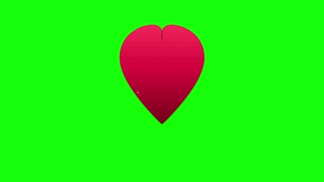 vibrant pulsing heart emoji vector animation overlay
