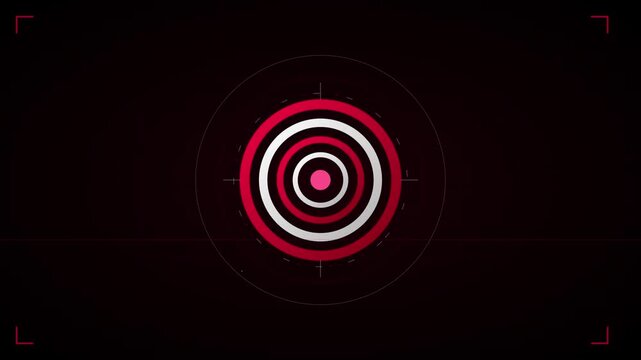 vibrant target aim success icon vector animation