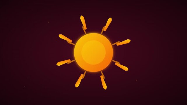 vibrant sun sunny weather vector icon animation