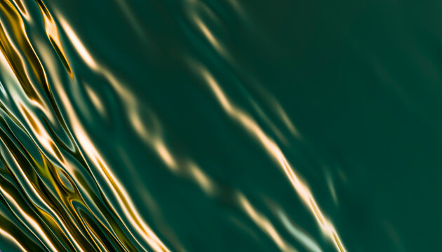 Water surface with reflective fluid ripples and sunlight highlights