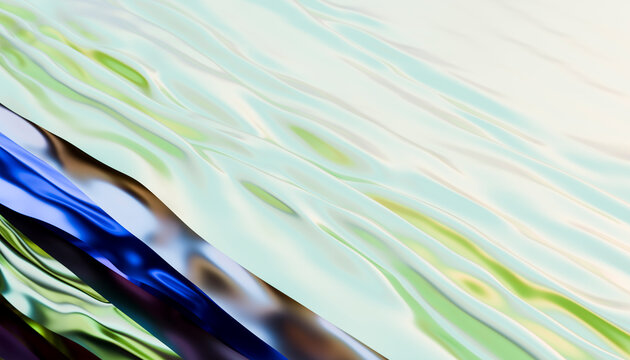 Abstract fluid texture with colorful waves and reflections