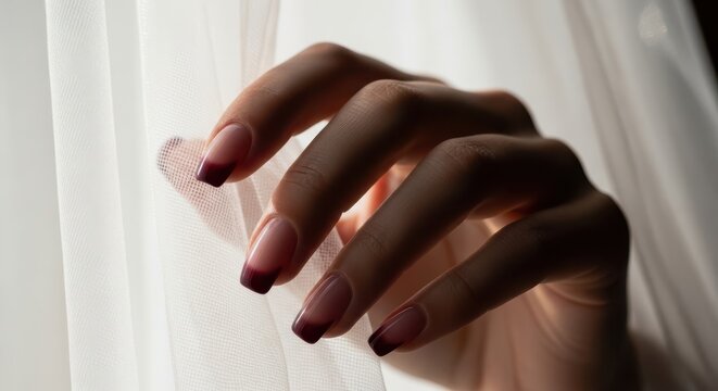 Hand holding small adhesive bandage on finger