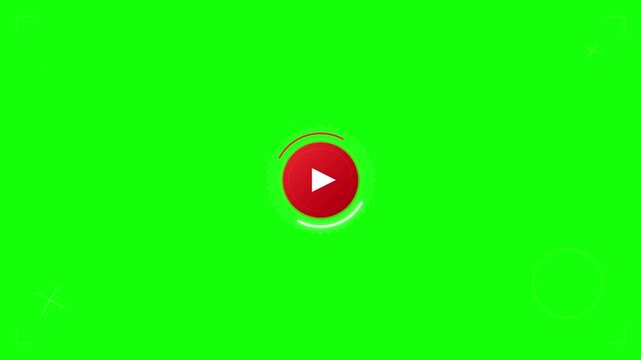 video player media button animation vibrant red white
