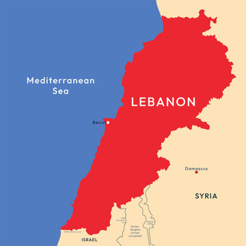 Map background of Lebanon. Territory of Lebanon