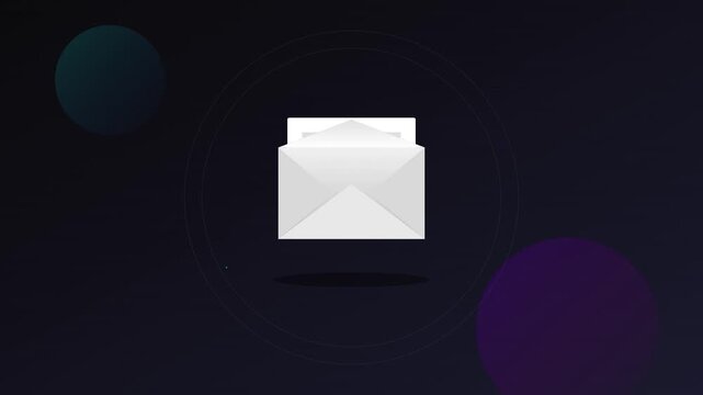 opening email envelope message icon vector animation