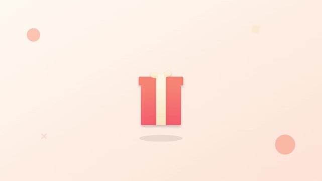 opening gift box vector icon motion animation