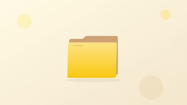 opening yellow folder icon for file management graphics
