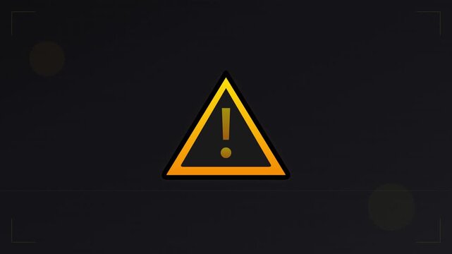 orange warning caution error alert hazard icon animation