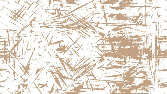 Abstract Texture with distressed tan lines on a white background representing weathered wood or grunge surfaces