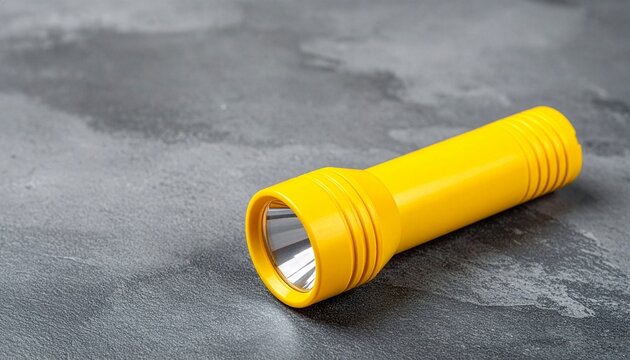 防災と停電対策に備える黄色い懐中電灯
