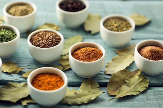 Spices background. Herb. Food decoration. Cooking. Aroma. Background. Food