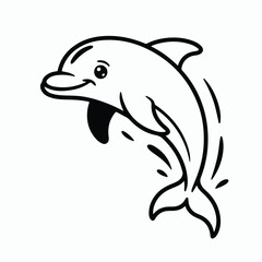 vector illustration of a dolphin © sudipto