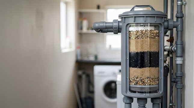 greywater filtration system for household water reuse and conservation