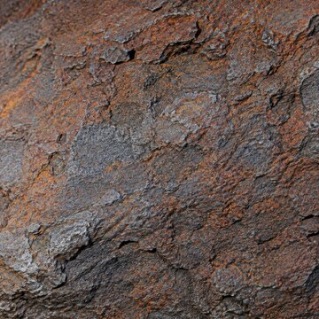 Close-up of textured rock surface with rust and mineral patterns  