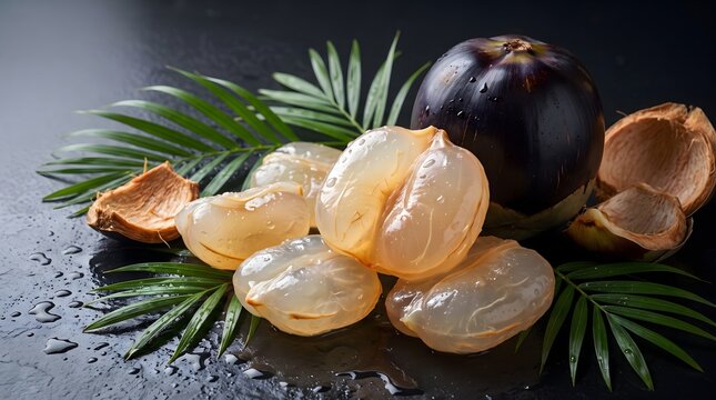 Fresh Ice Apple Palmyra Fruit with Translucent Jelly Flesh
