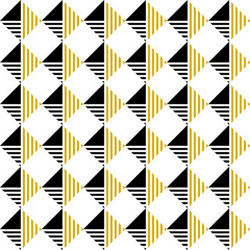 Gold and Black Diamond Abstract Geometric Art Deco Style Pattern Background