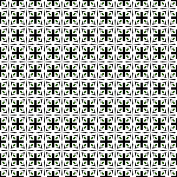 Elegant Green Cross Tile Abstract Geometric Art Deco Style Pattern Background