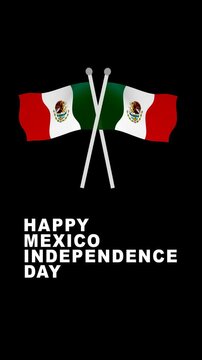Two crossed mexican flags for independence day celebrations. Ideal for digital marketing, social media posts, and presentations.
