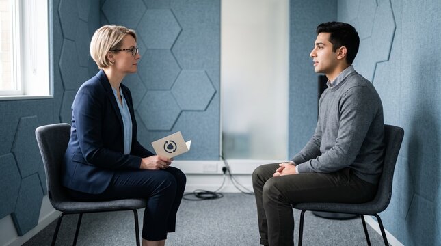 Manager leads voice verification training role play