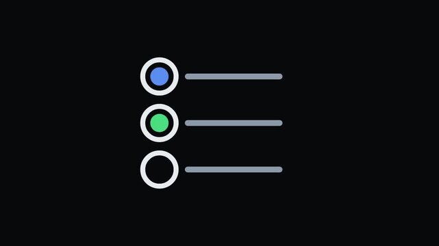 Quiz checking Animated Education Icon Seamless Loop Motion Graphic Concept