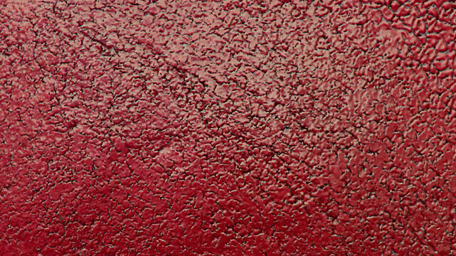 Rough Cracked Enamel Ceramic Background, Red Coral Tactile Crackle Texture