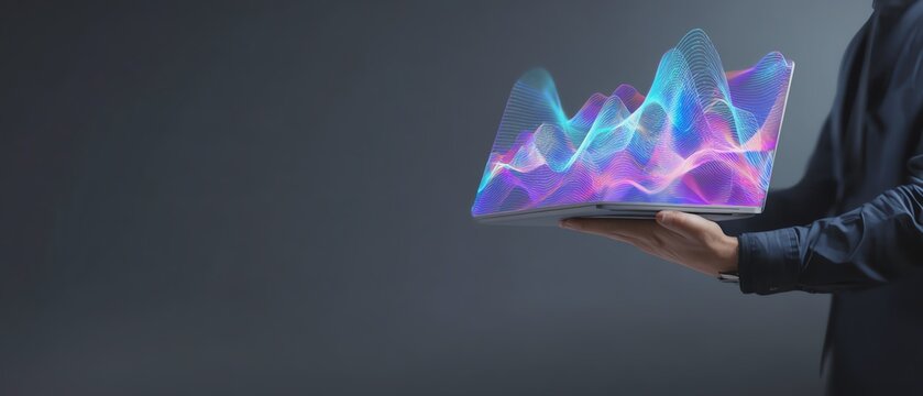 Abstract digital data visualization concept.