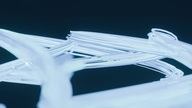 Blue neon wires stars impulses bg seamless looped animation 4 