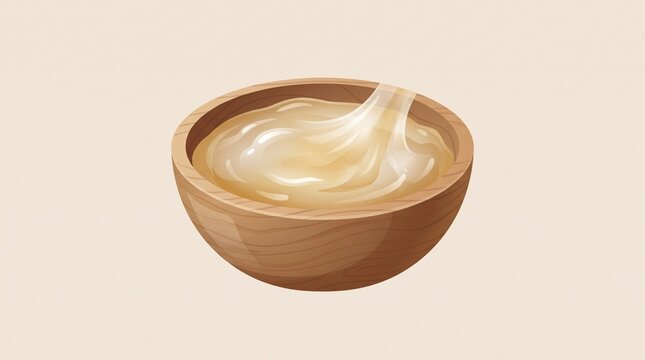 Traditional Indonesian Papeda Sago Food Vector