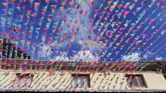 Tibetan prayer flag in rising temperatures and melting glacier.
