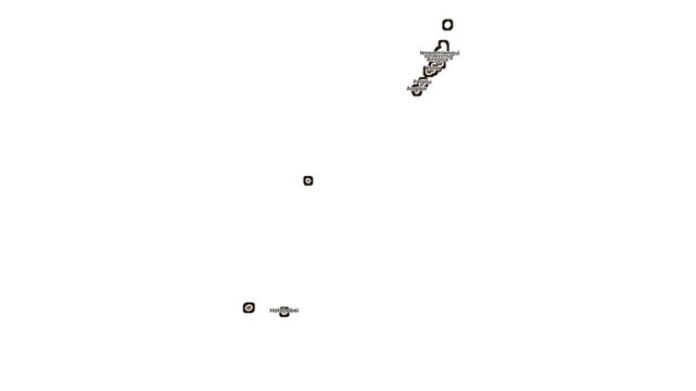 Map of palau islands isolated on white background, motion graphics of map, map of country