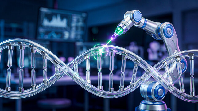 Precision molecular structure illustrating advanced gene editing technology