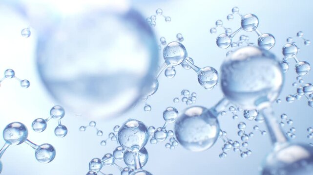 water molecule model, Science or medical background, 3d animation