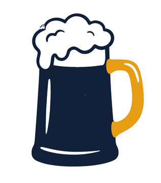 Beer stein Oktoberfest icon vector