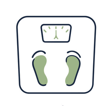 Weight scale weight loss icon vector