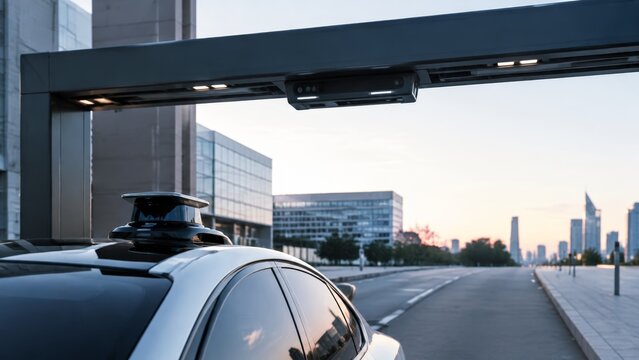 Urban Scene Featuring Robotaxi Technology with a Focus on Safety and Handover Systems in a Gigapixel Resolution