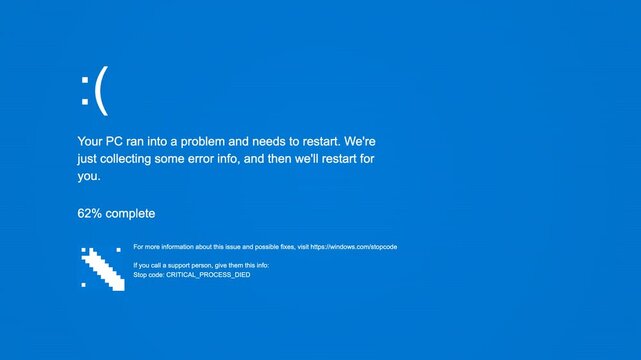 Windows Blue Screen of Death System Crash Error