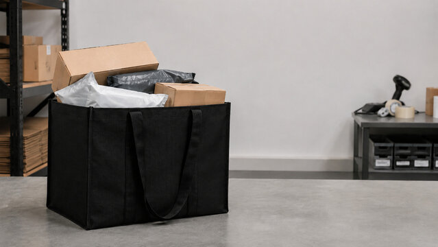 Overfilled Returns Tote with Ecommerce Parcels