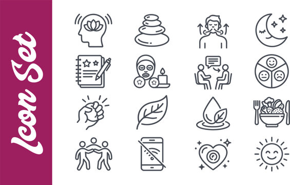 Set of hand drawn doodle icons representing various lifestyle concepts and daily activities in a sketch style
