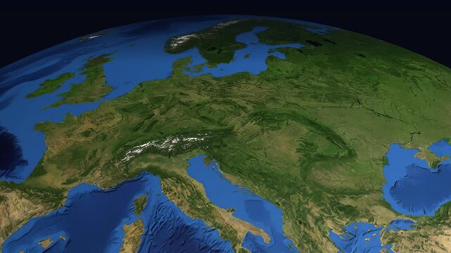 Animated Flight Path Map from Paris France to Dubai United Arab Emirates