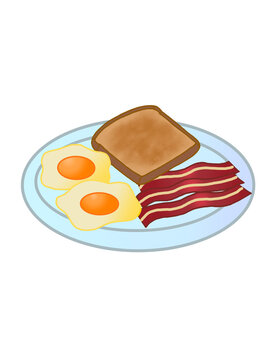 fried eggs and bacon