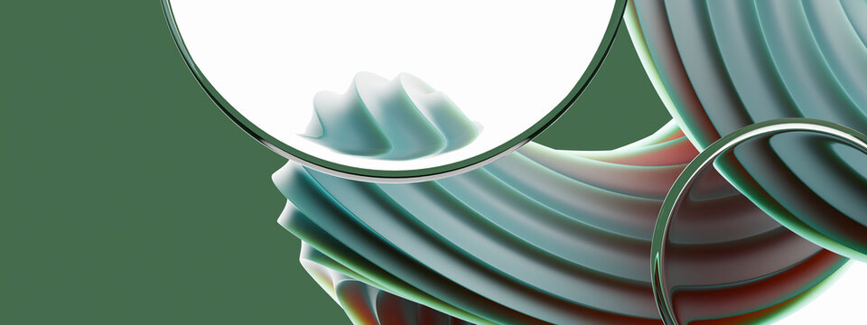 3D Amber Glass Curve