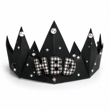 Black Origami Birthday Crown