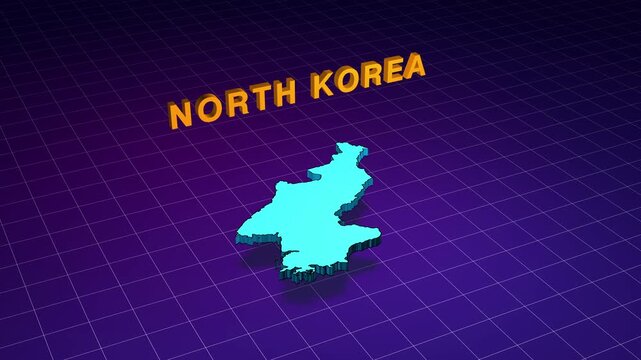North korea country map and topography presentation